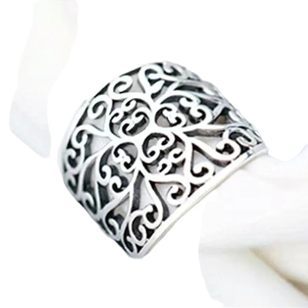 Silver Plated Boho Vintage Design Silver Ring